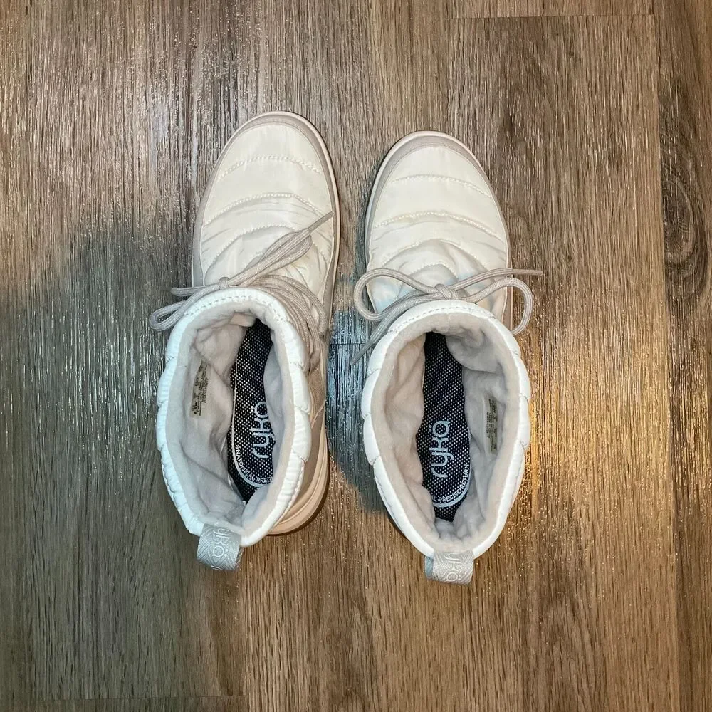 Ryka Womens Highlight Winter Boots Snow Shoes‎ Faux Fur White Alyssum Size 8.5W